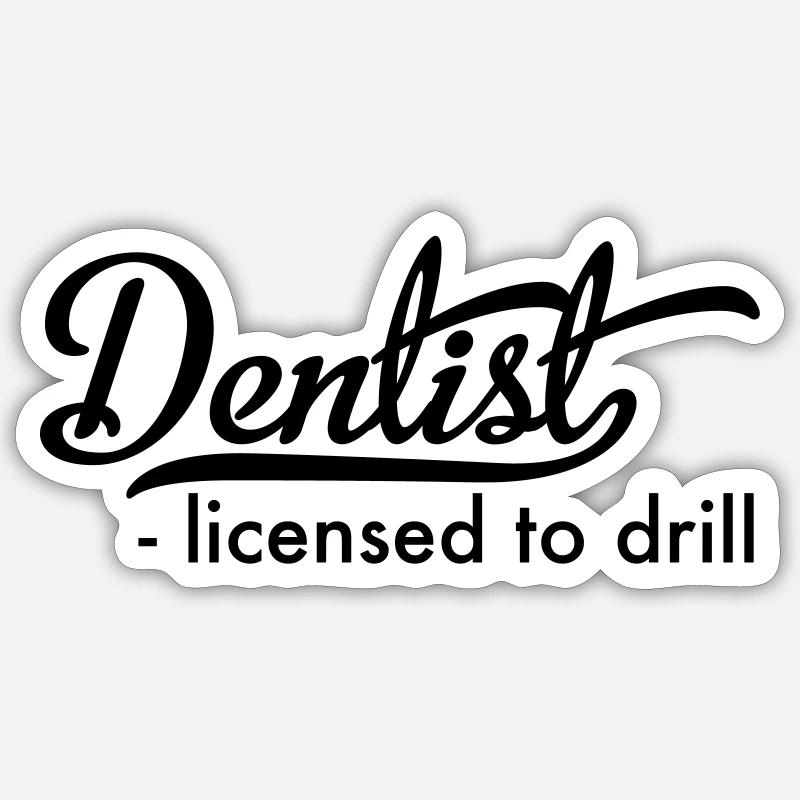Dentist - Sticker size S (10 x 10 cm) - white matte