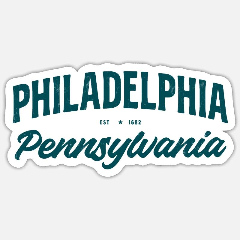 Philadelphia Script Pennsylvanie Sticker taille S (10 x 10 cm)