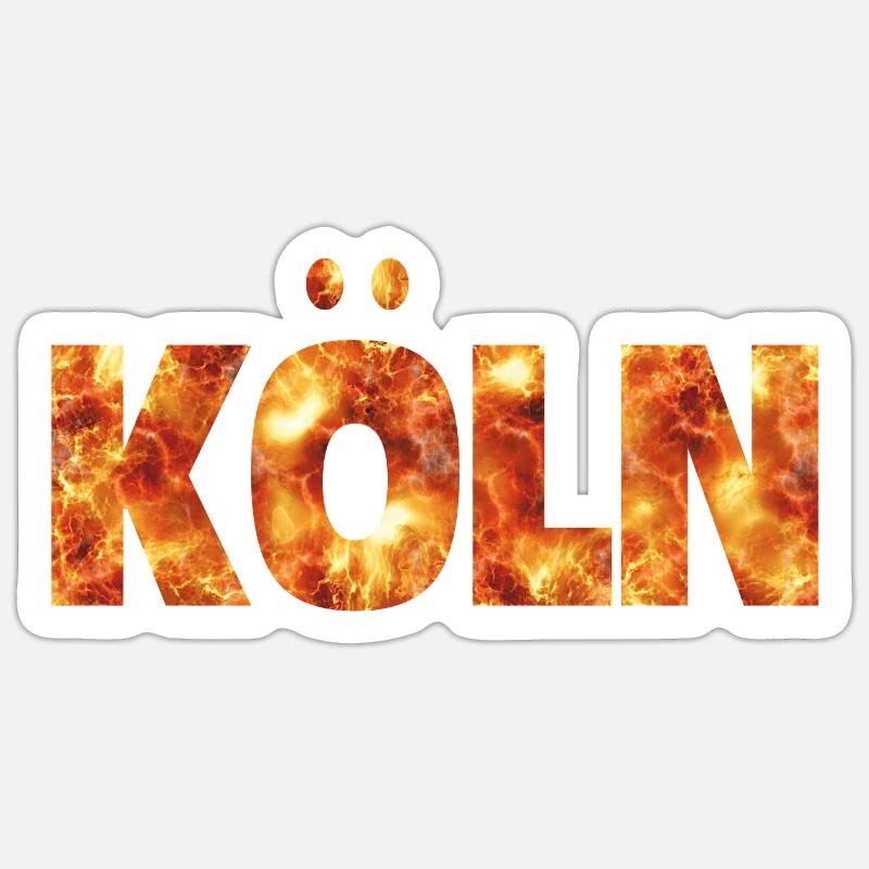 Cologne - Sticker taille S (10 x 10 cm) - blanc mat