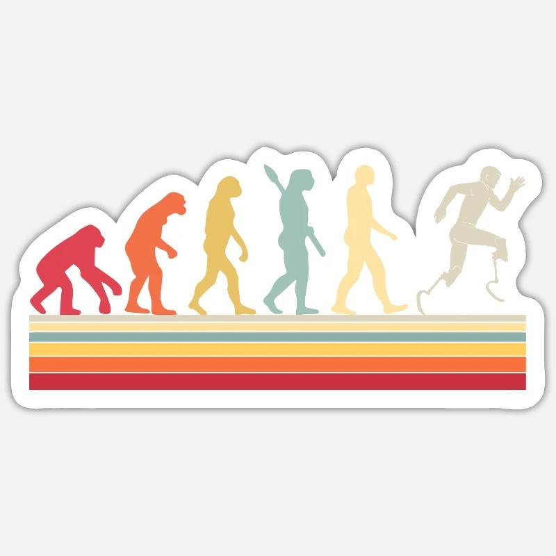 Evolution of Para Running Sticker size S (10 x 10 cm)
