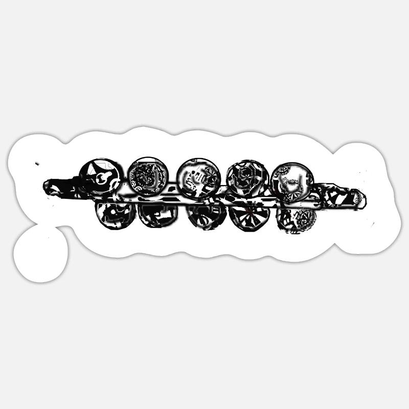 Vive le Chocalho - Sticker taille S (10 x 10 cm) - blanc mat