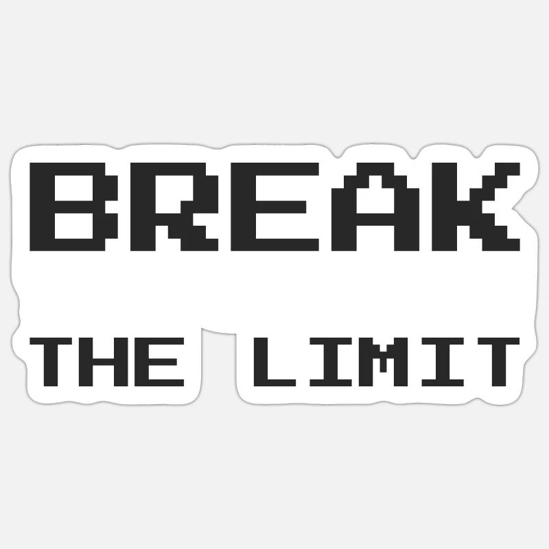 Break the limits - Sticker size S (10 x 10 cm) - white matte
