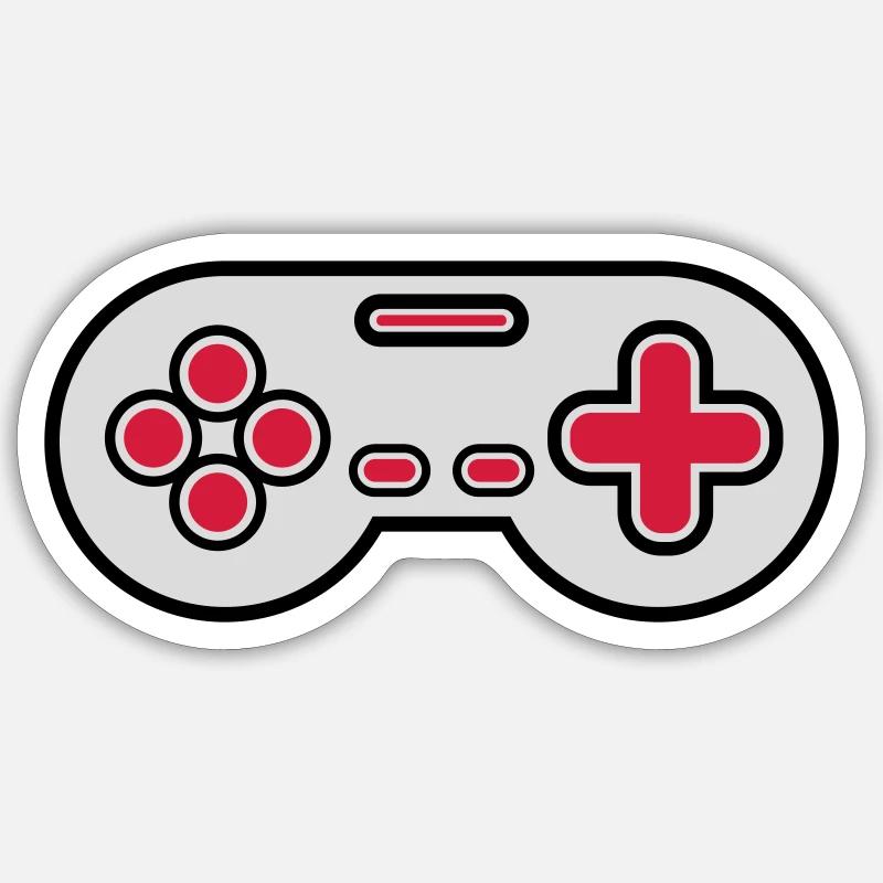 Alter Controller Retro Gamer Sticker Größe S (10 x 10 cm)