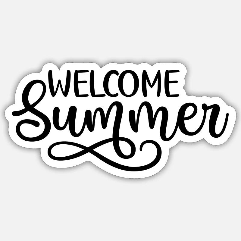 3 Été de bienvenue - Sticker taille S (10 x 10 cm) - blanc mat