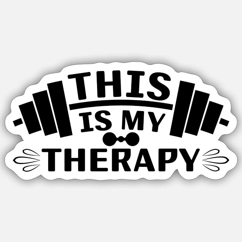 This is my Therapy - Sticker size S (10 x 10 cm) - white matte