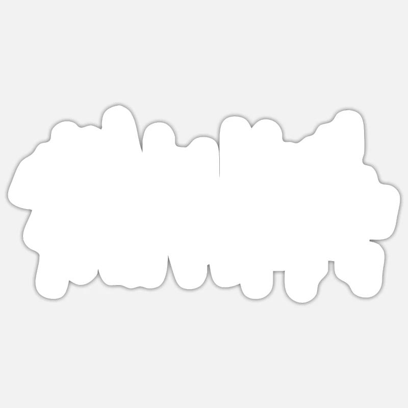 Muster Minimal - Sticker Größe S (10 x 10 cm) - Mattweiß