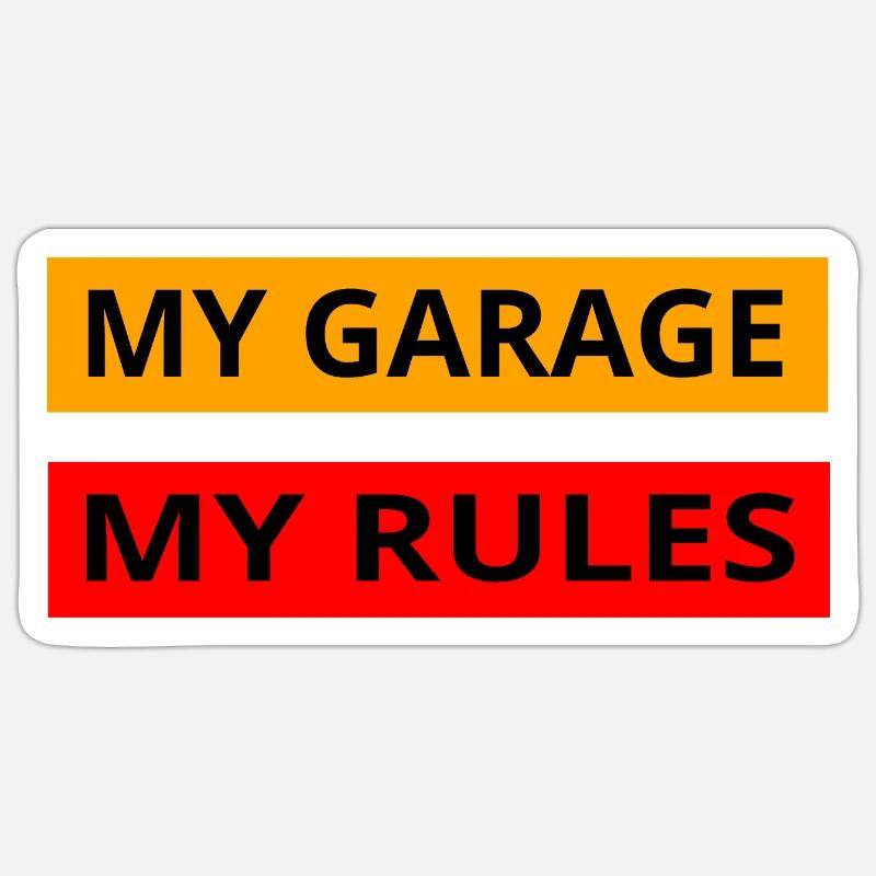 Garage - Sticker size S (10 x 10 cm) - white matte