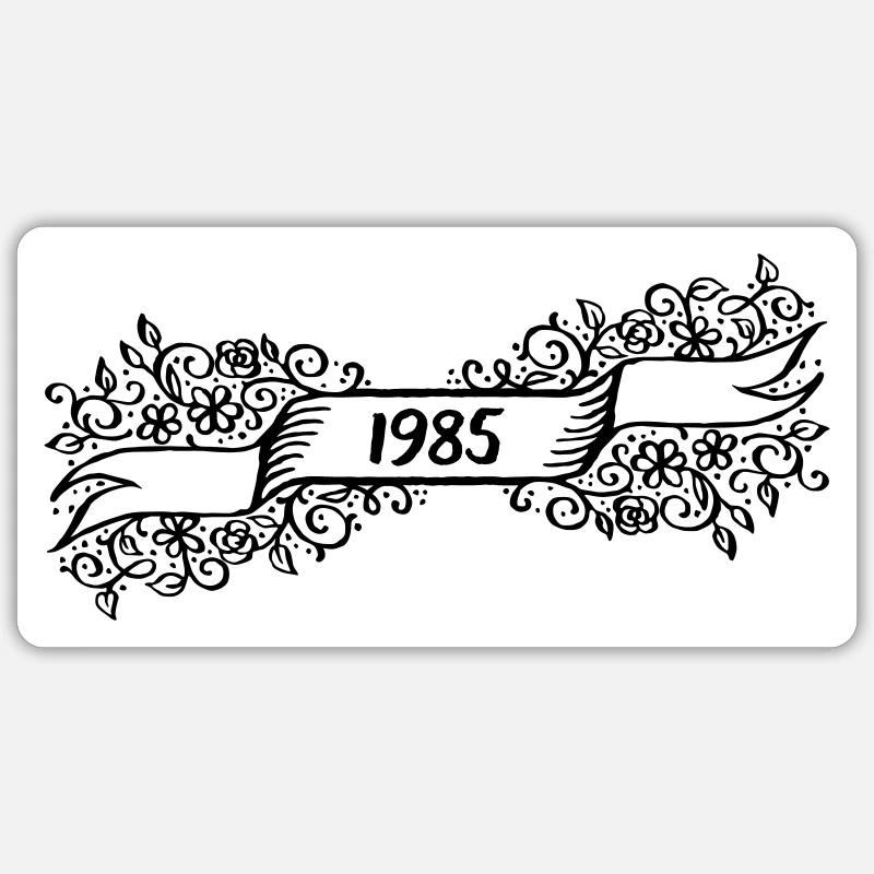 1985 Birthday present - Sticker size S (10 x 10 cm) - white matte