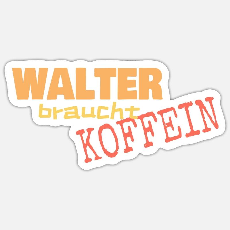 Walter - Sticker Größe S (10 x 10 cm) - Mattweiß