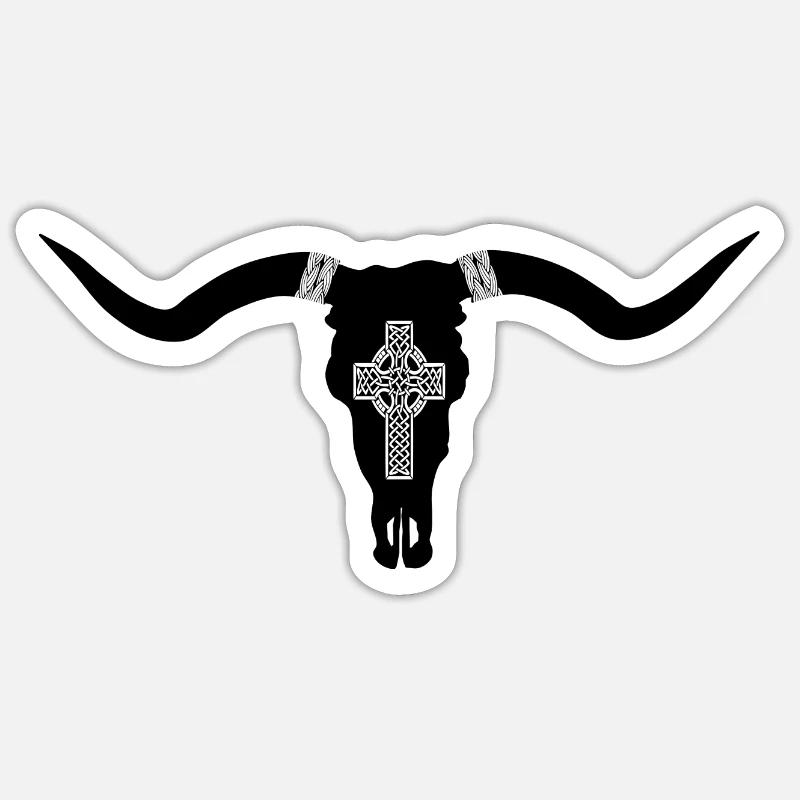 Skull - Sticker Größe S (10 x 10 cm) - Mattweiß