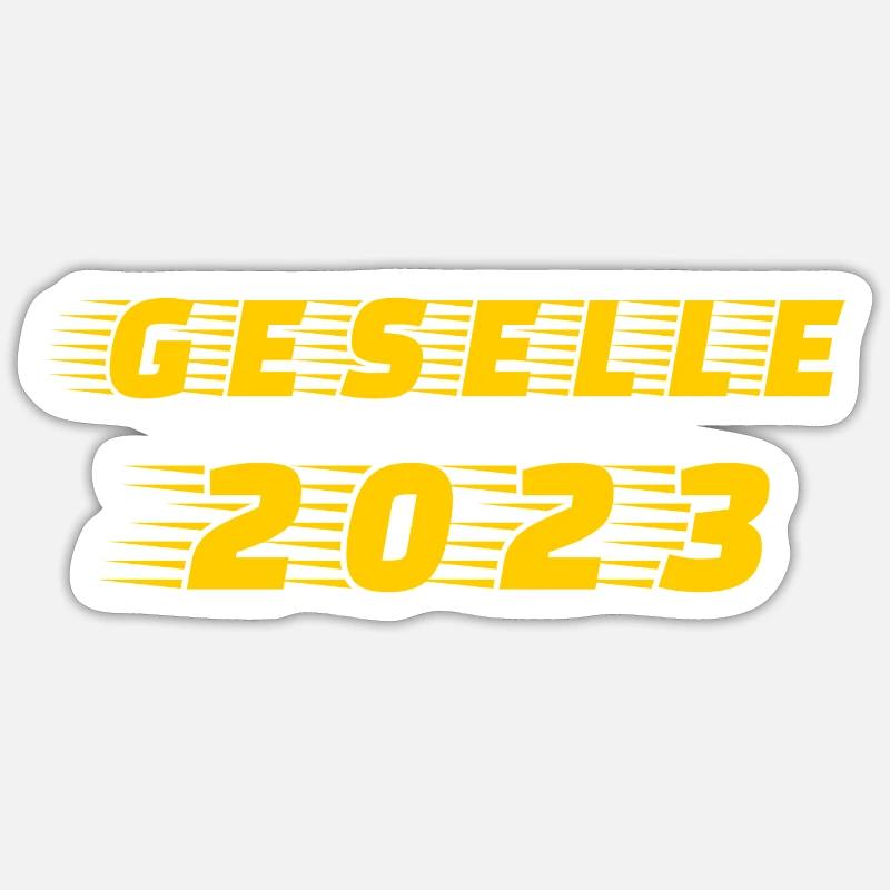 Geselle 23 - Sticker Größe S (10 x 10 cm) - Mattweiß