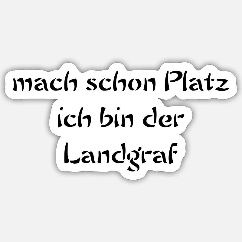 Landgraf - Sticker Größe S (10 x 10 cm) - Mattweiß