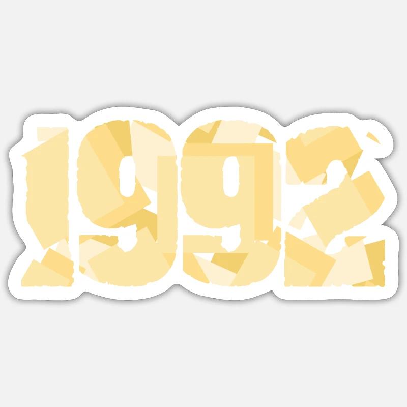 1992 - Sticker taille S (10 x 10 cm) - blanc mat