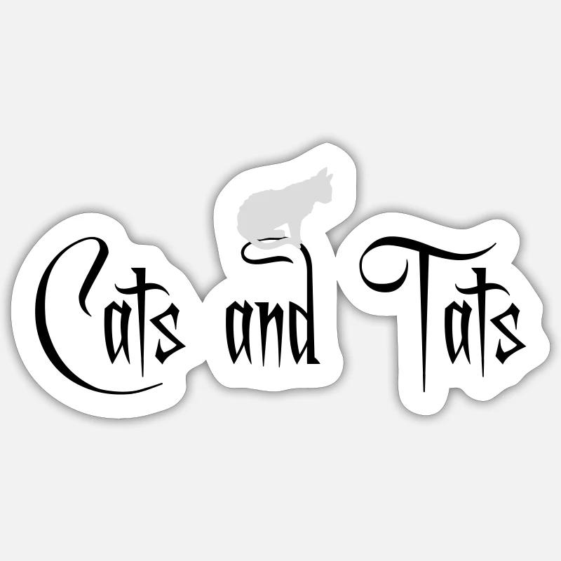 Citation de chats et de tats Sticker taille S (10 x 10 cm)
