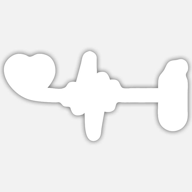 Oxygen Diving Pulse Heart - Sticker taille S (10 x 10 cm) - blanc mat