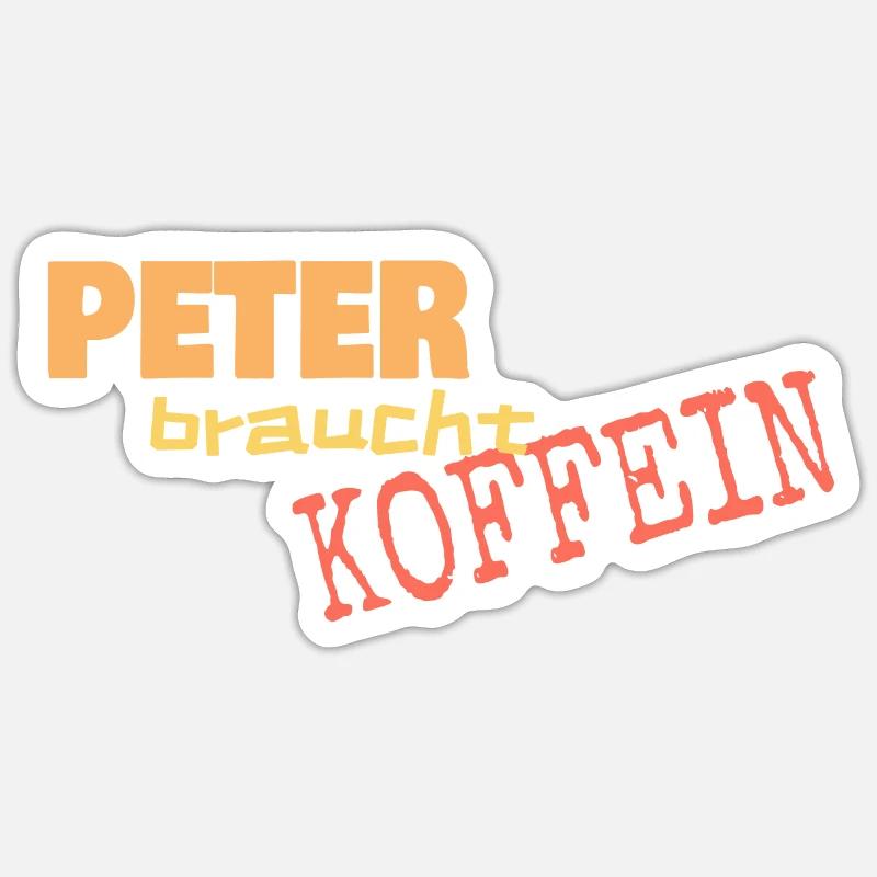 Peter - Sticker Größe S (10 x 10 cm) - Mattweiß