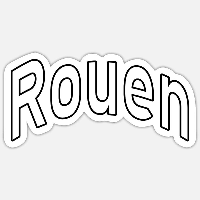 Rouen - Sticker size S (10 x 10 cm) - white matte
