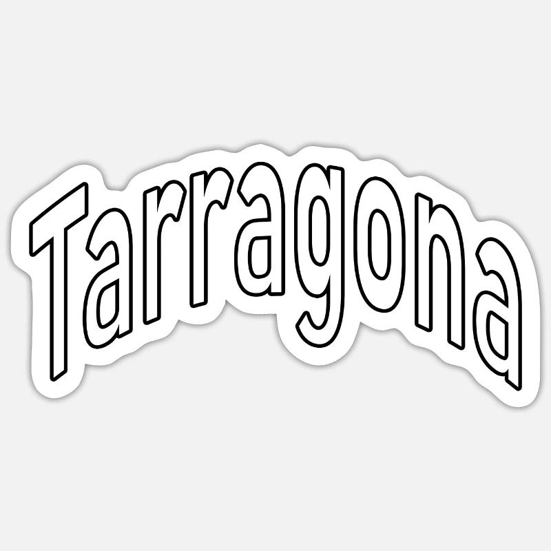 Tarragona - Sticker Größe S (10 x 10 cm) - Mattweiß