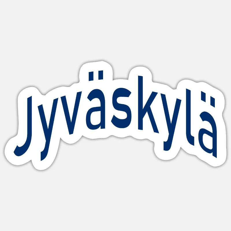 Jyväskylä - Sticker taille S (10 x 10 cm) - blanc mat