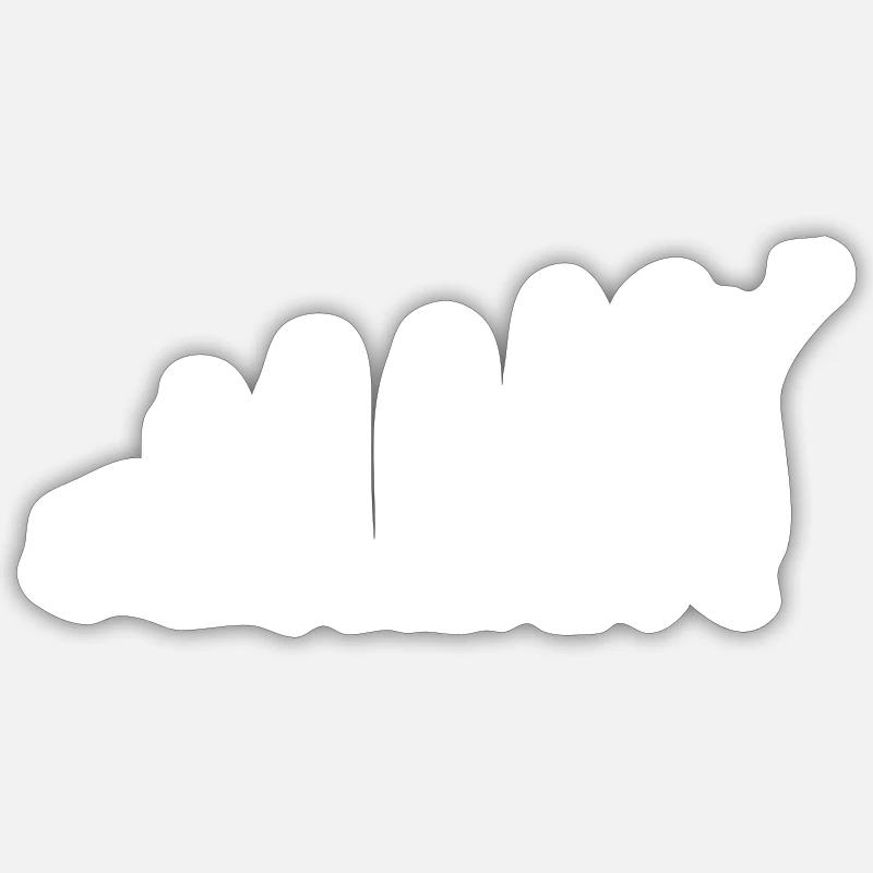 Tenni Evolution - Sticker Größe S (10 x 10 cm) - Mattweiß