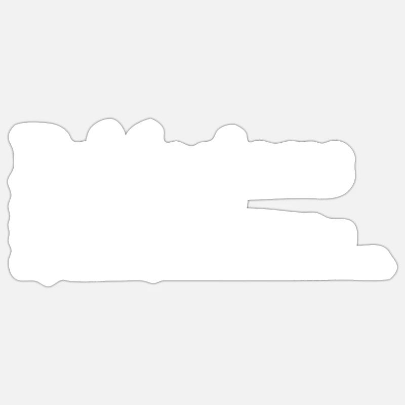 baldacious - Sticker size S (10 x 10 cm) - white matte