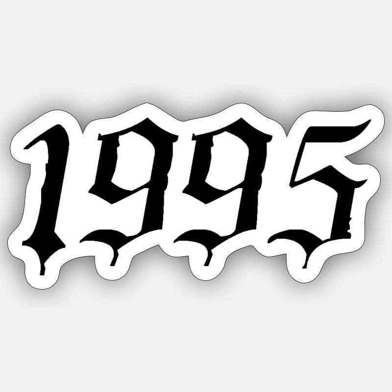 1995 - Sticker taille S (10 x 10 cm) - blanc mat