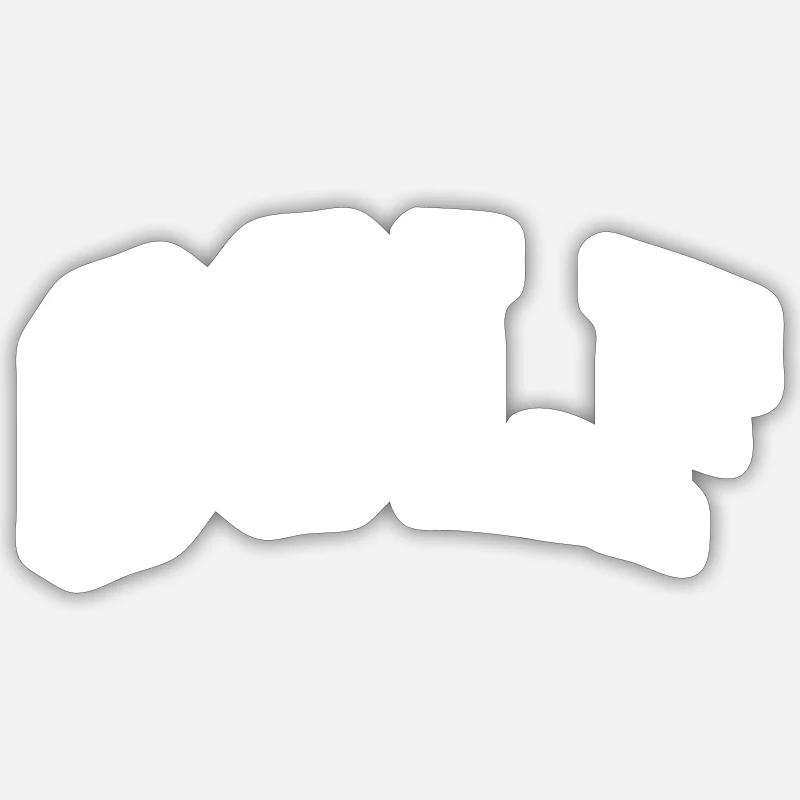 Golfe - Sticker taille S (10 x 10 cm) - blanc mat