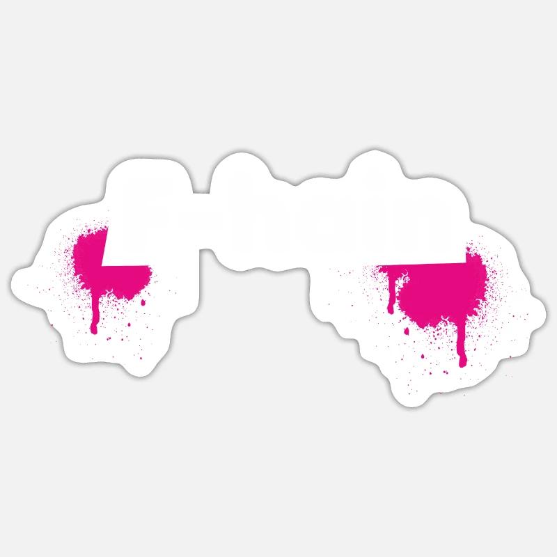 F-Hain Berlin - Sticker taille S (10 x 10 cm) - blanc mat