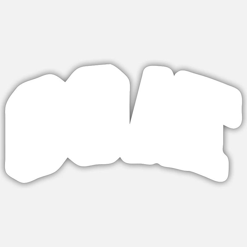 CHÈVRE - Sticker taille S (10 x 10 cm) - blanc mat