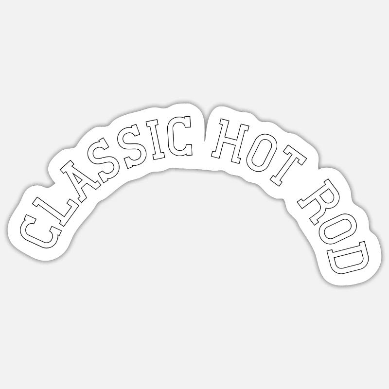 Klasyczny Hot Rod Naklejka rozmiar S (10 x 10 cm)