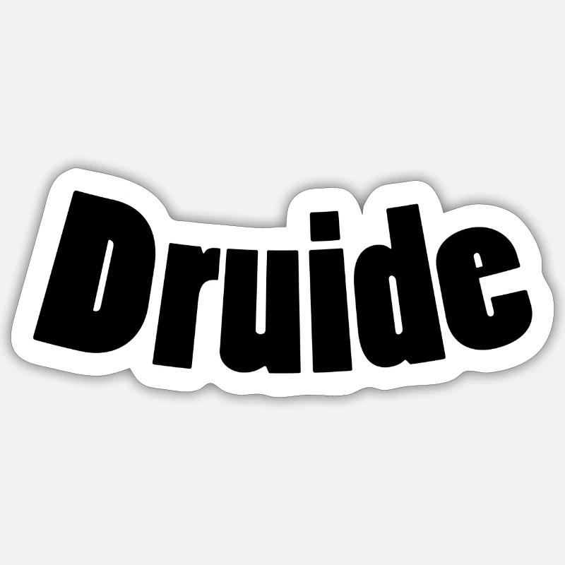 Druide - Sticker taille S (10 x 10 cm) - blanc mat