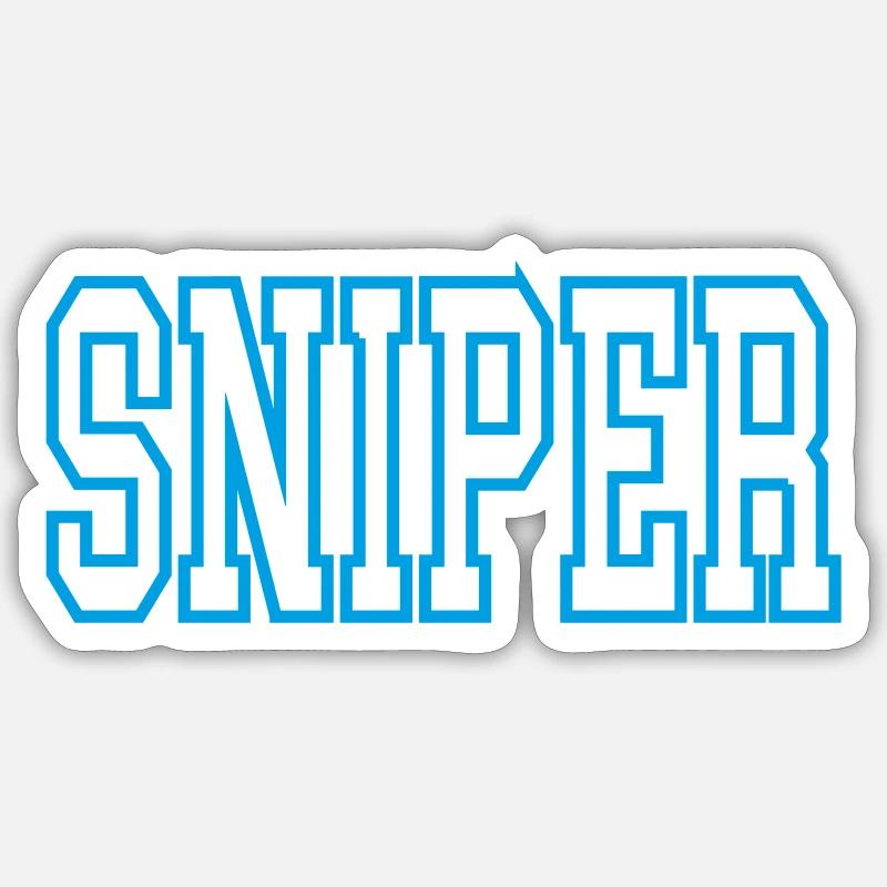 Sniper - Sticker size S (10 x 10 cm) - white matte