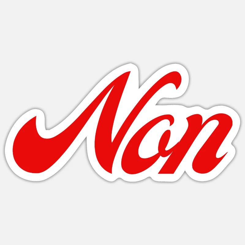 Non idée cadeau - Sticker taille S (10 x 10 cm) - blanc mat