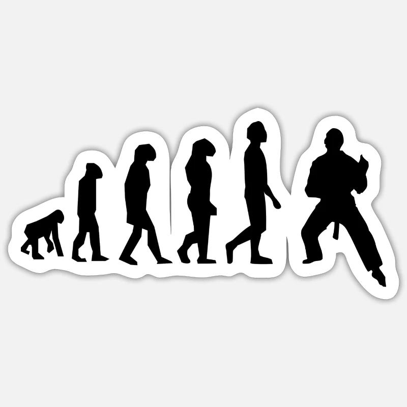Art martiaux évolution Sticker taille S (10 x 10 cm)