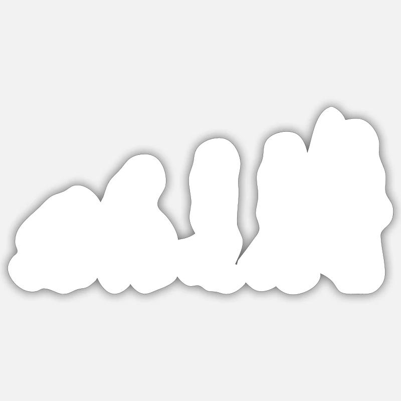 Evolution shopping - Sticker taille S (10 x 10 cm) - blanc mat