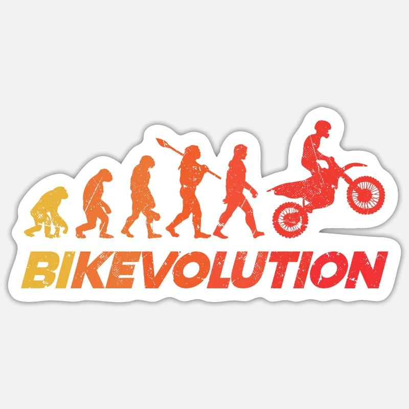 Moto Evolution Vintage Shadow Biker Sticker taille S (10 x 10 cm)