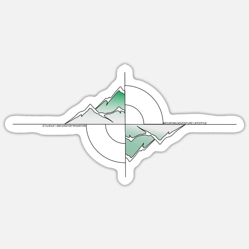 flat spectrum - Sticker Größe S (10 x 10 cm) - Mattweiß