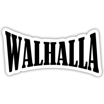 walhalla viking wikinger shirt - Sticker Größe S (10 x 10 cm) - Mattweiß - Vorne