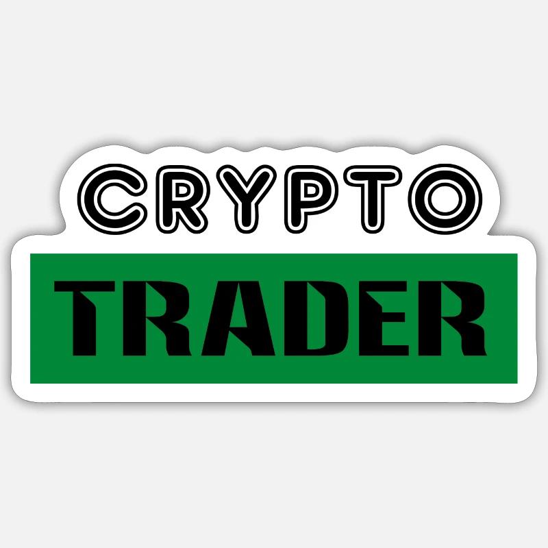 Bitcoin Trading Crypto Aktien - Sticker Größe S (10 x 10 cm) - Mattweiß