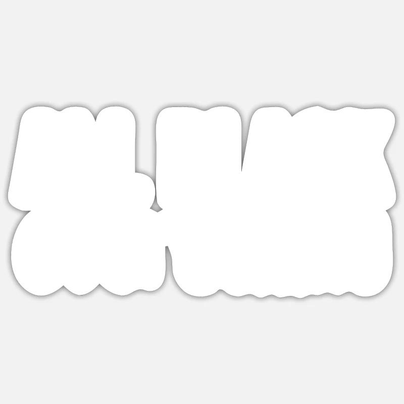 All Black Everything - Sticker size S (10 x 10 cm) - white matte