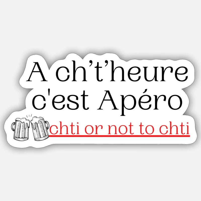 Apero - Sticker size S (10 x 10 cm) - white matte