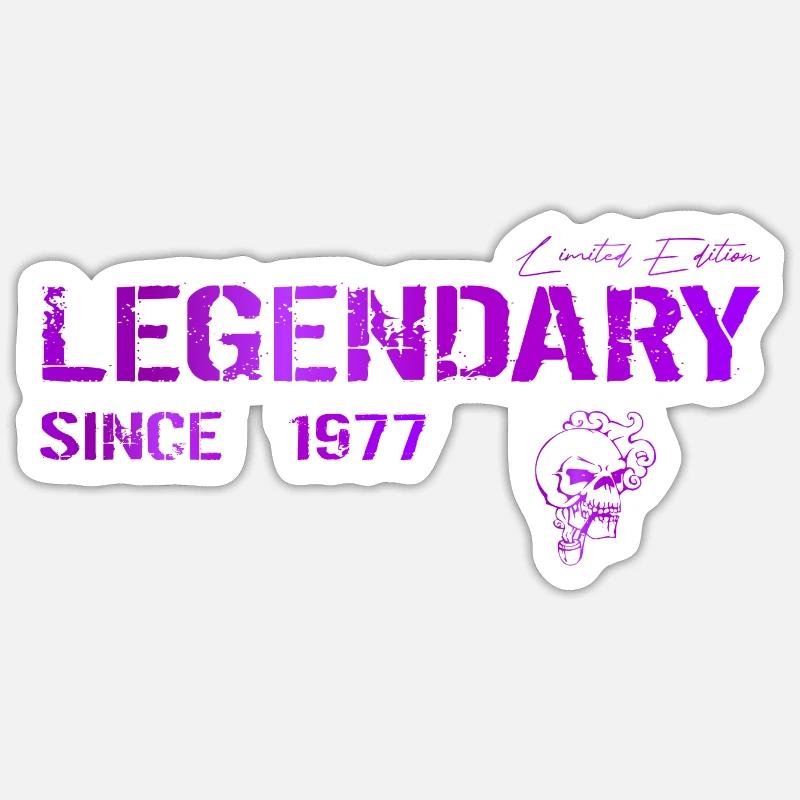 Legendary since 1977 Gift - Sticker size S (10 x 10 cm) - white matte