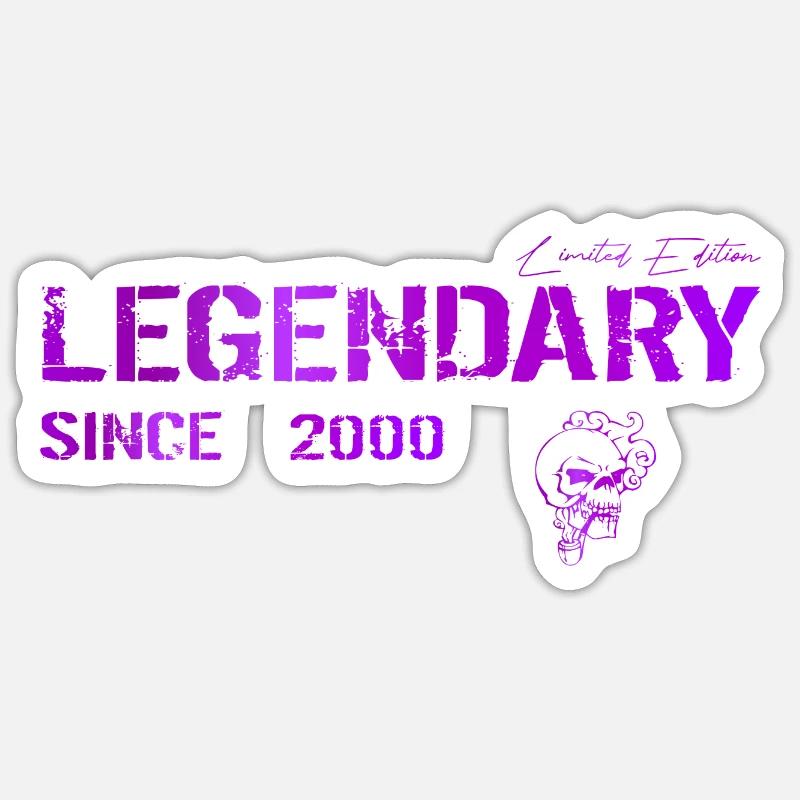 Legendary since 2000 Geschenk Sticker Größe S (10 x 10 cm)