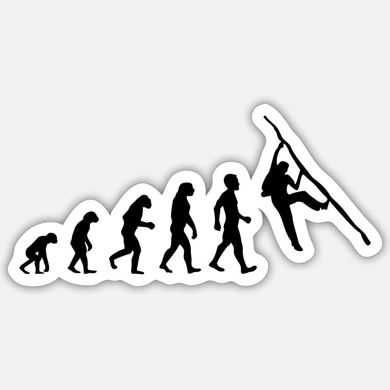 Evolution Climbing Bouldering - Sticker size S (10 x 10 cm) - white matte