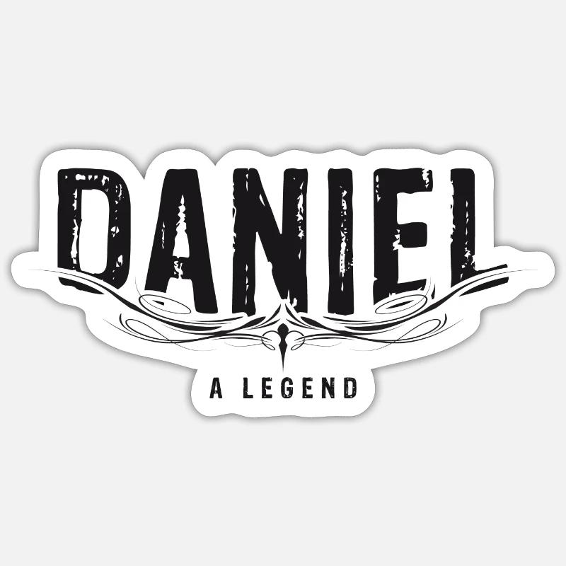 DANIEL A LEGEND decorated - Sticker size S (10 x 10 cm) - white matte
