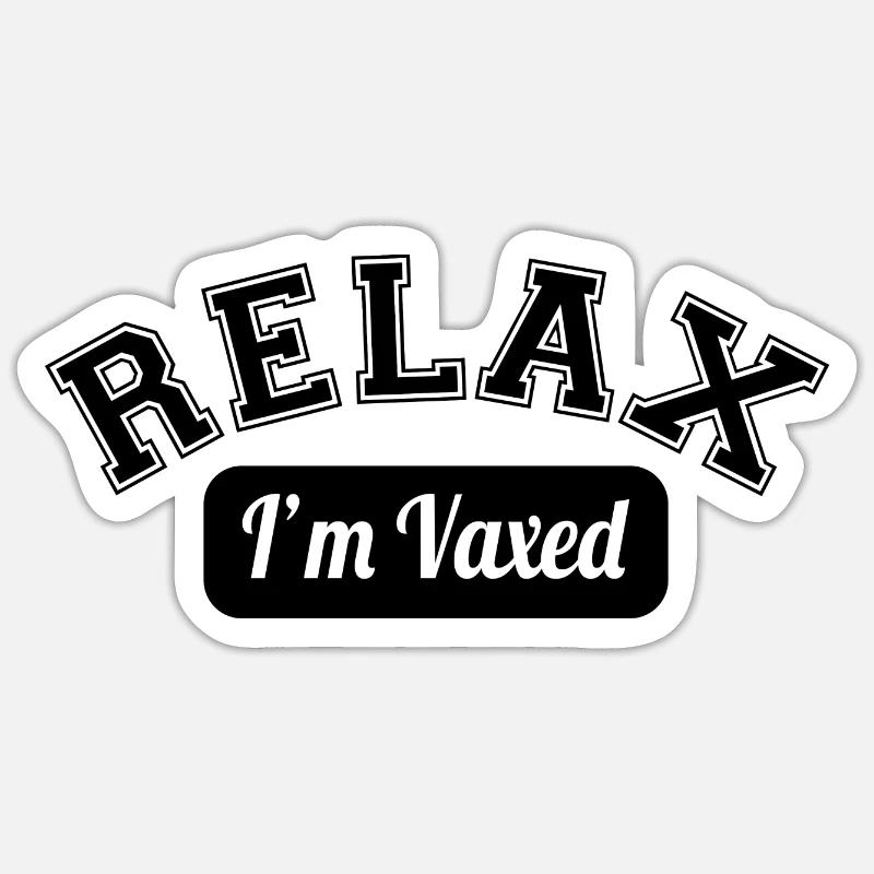 #Vaccinated - Sticker Größe S (10 x 10 cm) - Mattweiß