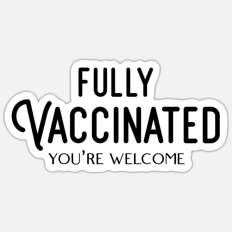 #Vaccinated - Sticker size S (10 x 10 cm) - white matte