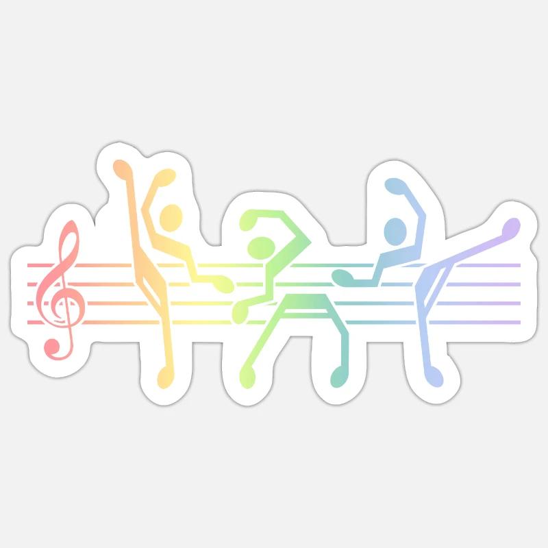 Ballet - Sticker taille S (10 x 10 cm) - blanc mat