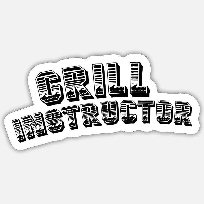 Grill instructor Sticker size S (10 x 10 cm)