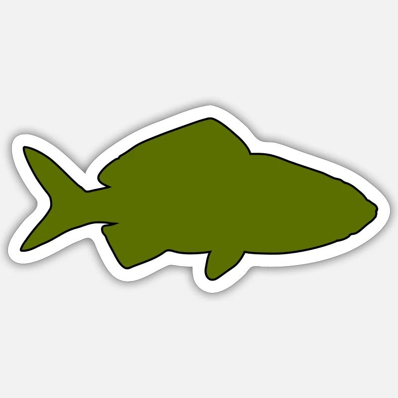 Goldfisch - Sticker Größe S (10 x 10 cm) - Mattweiß